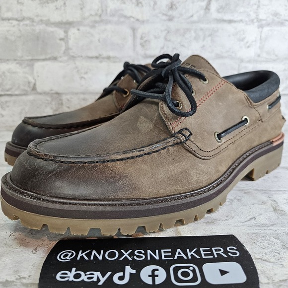 Sperry Top-Sider Other - Sperry Authentic Original Lug 3-Eye Brown Leather Boat STS25156 Men's Size 11.5